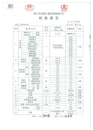 Test report page